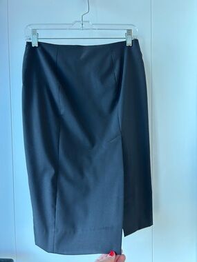 bebe Black Pencil Skirt with Front Slit